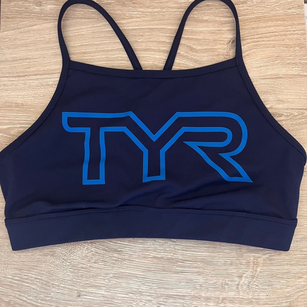 TYR Dark Blue Athletic Bra Top